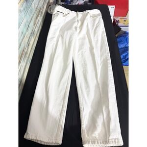 Perry Ellis America Jeans 34x30 White Excellent Vintage 90s Straight Leg Denim